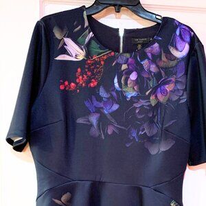 TED BAKER FIT AND FLARE DRESS (UK, Size 5; US, Size 10-12)